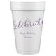 Expressive Script Celebrate Styrofoam Cups Image 1 of 5