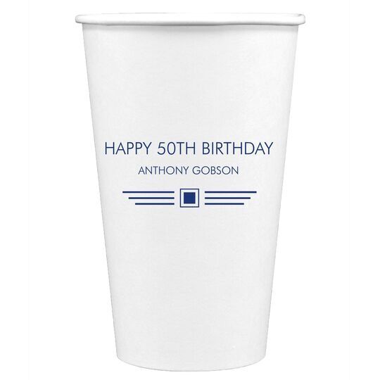 Modern Deco Scroll Paper Coffee Cups