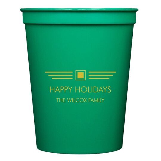 Modern Deco Scroll Stadium Cups