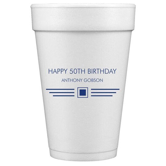 Modern Deco Scroll Styrofoam Cups