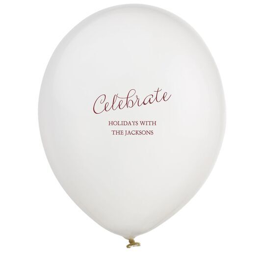 Expressive Script Celebrate Latex Balloons