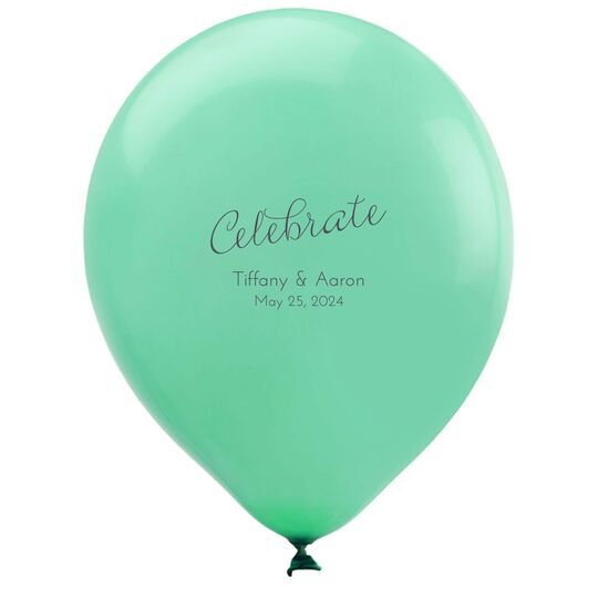 Expressive Script Celebrate Latex Balloons