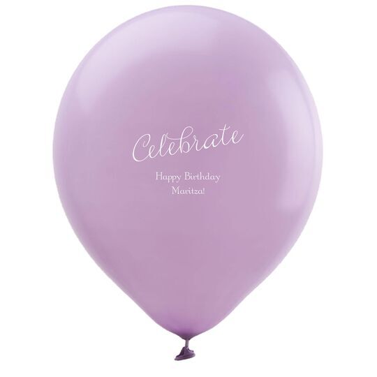 Expressive Script Celebrate Latex Balloons