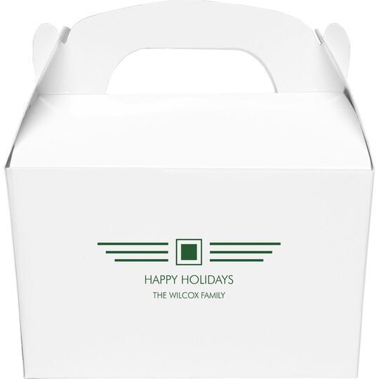 Modern Deco Scroll Gable Favor Boxes