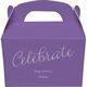 Expressive Script Celebrate Gable Favor Boxes Image 1 of 5