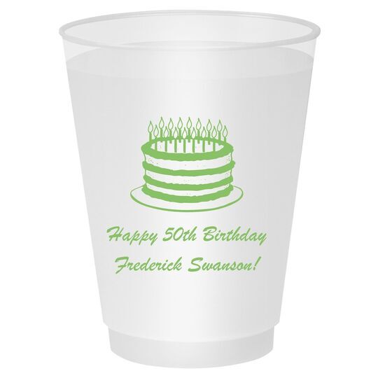 Sophisticated Birthday Cake Shatterproof Cups