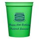 Sophisticated Birthday Cake Stadium Cups Image 1 of 2