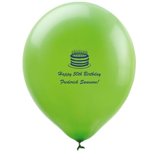 Sophisticated Birthday Cake Latex Balloons