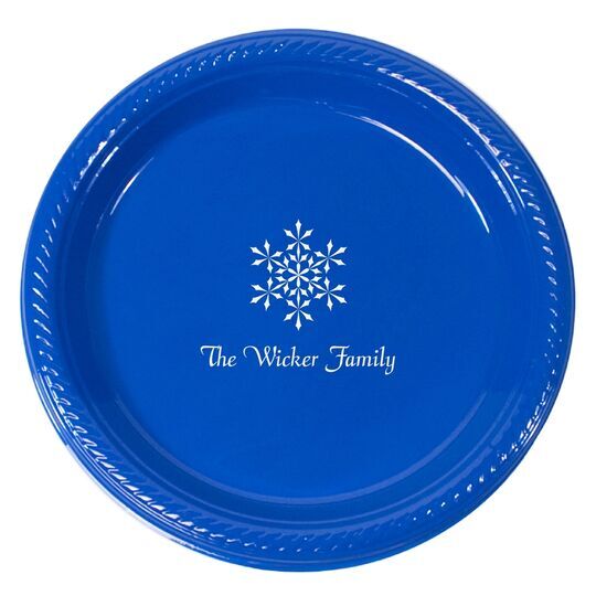 Simply Snowflake Plastic Plates