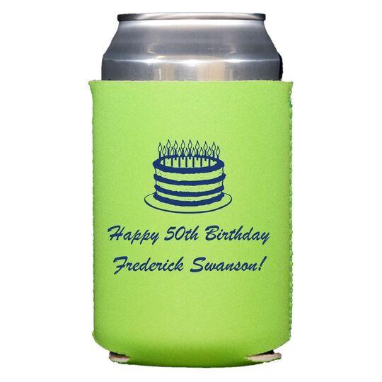 Sophisticated Birthday Cake Collapsible Huggers