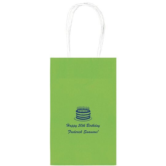 Sophisticated Birthday Cake Medium Twisted Handled Bags