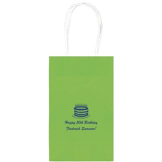 Sophisticated Birthday Cake Medium Twisted Handled Bags