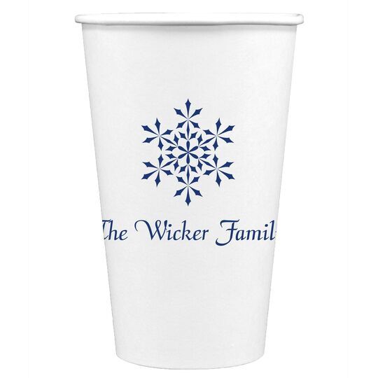 Simply Snowflake Paper Coffee Cups