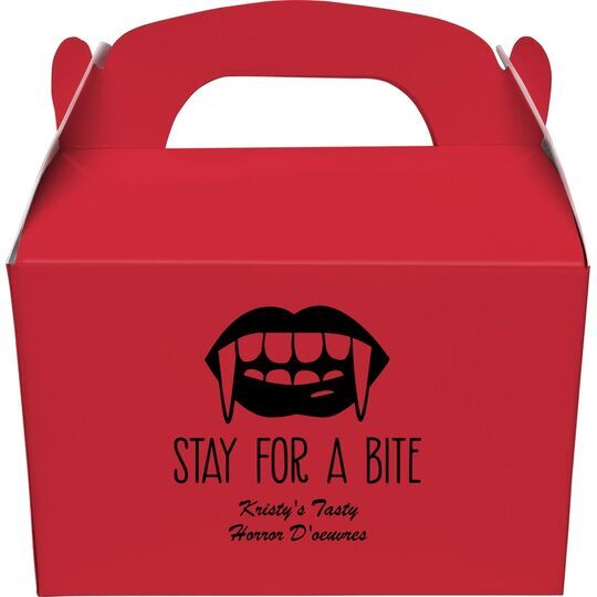 Stay For A Bite Gable Favor Boxes