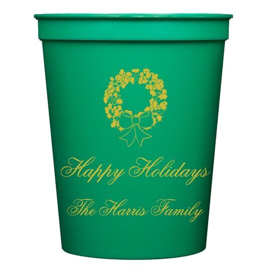 Traditional Wreath Stadium Cups