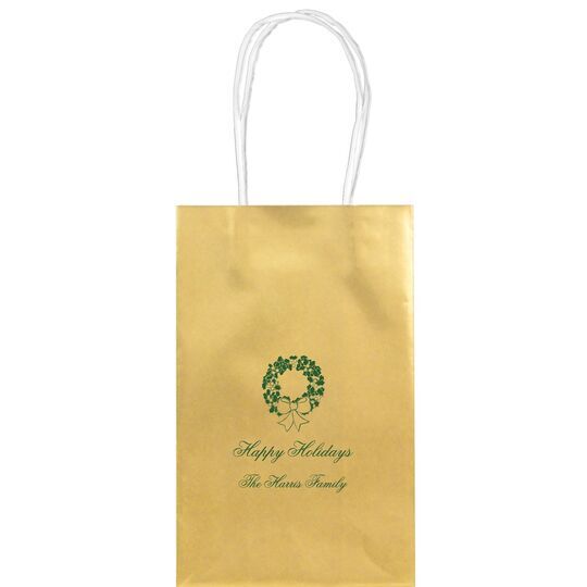 Traditional Wreath Medium Twisted Handled Bags