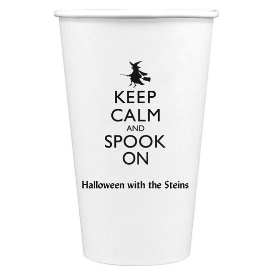 Keep Calm and Spook On Paper Coffee Cups