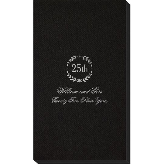 Pick Your Anniversary Wreath Linen Like Guest Towels