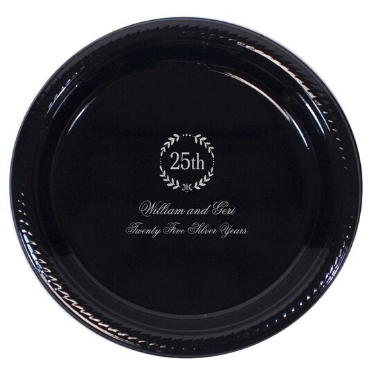 Pick Your Anniversary Wreath Plastic Plates