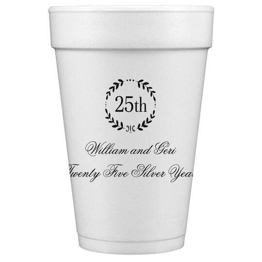 Pick Your Anniversary Wreath Styrofoam Cups