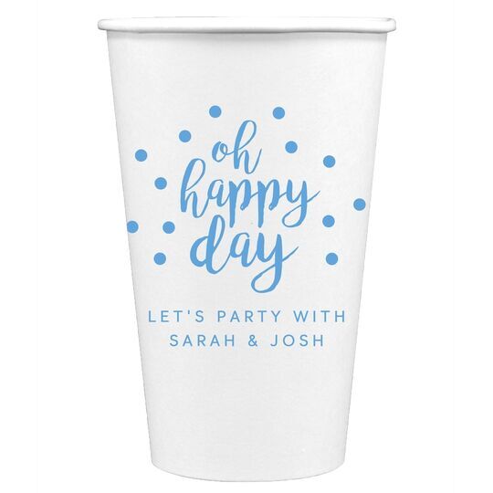 Confetti Dots Oh Happy Day Paper Coffee Cups
