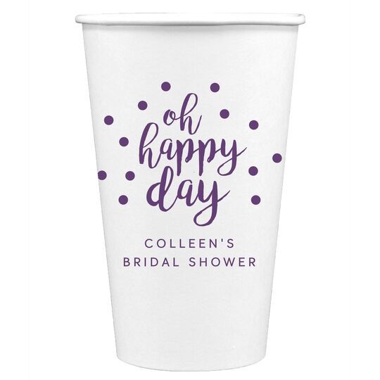 Confetti Dots Oh Happy Day Paper Coffee Cups