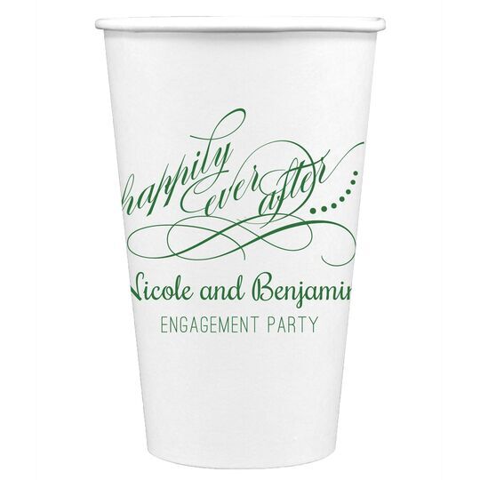 Happily Ever After Paper Coffee Cups