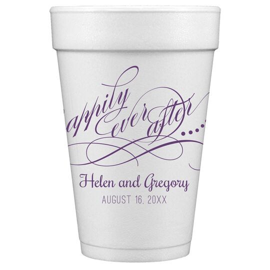 Happily Ever After Styrofoam Cups