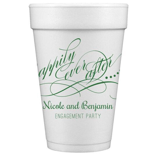 Happily Ever After Styrofoam Cups
