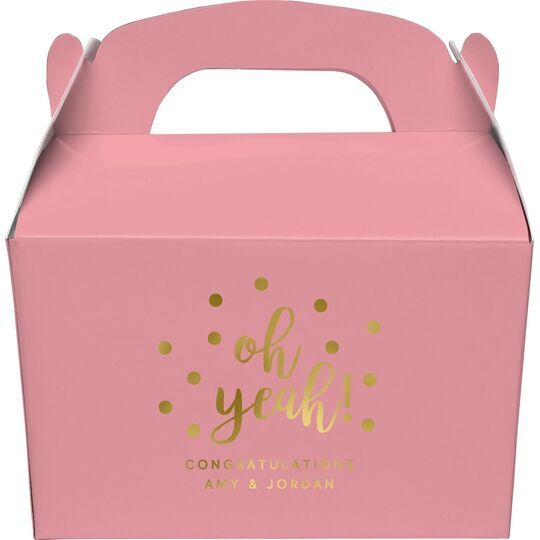 Confetti Dots Oh Yeah! Gable Favor Boxes