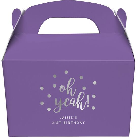 Confetti Dots Oh Yeah! Gable Favor Boxes