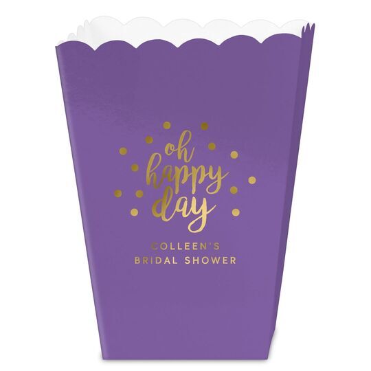 Confetti Dots Oh Happy Day Mini Popcorn Boxes