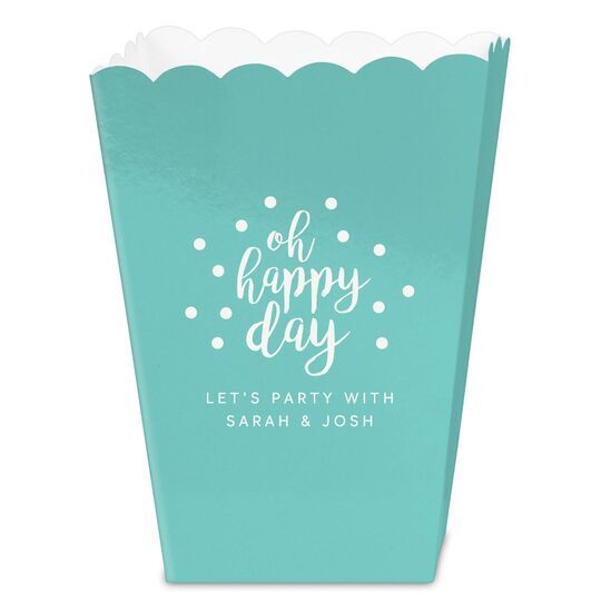 Confetti Dots Oh Happy Day Mini Popcorn Boxes