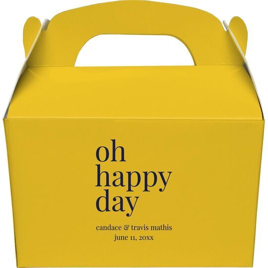 Oh Happy Day Gable Favor Boxes