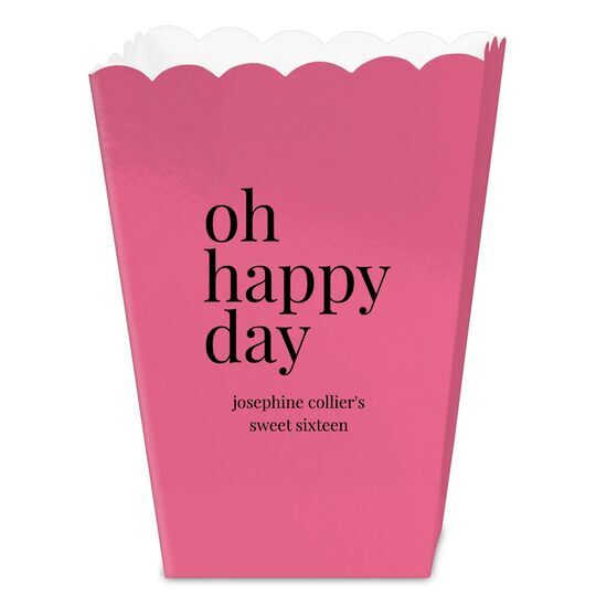 Oh Happy Day Mini Popcorn Boxes