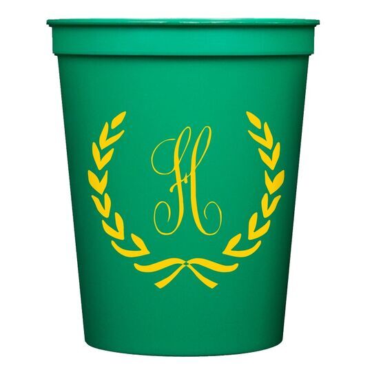 Laurel Wreath with Initial Stadium Cups