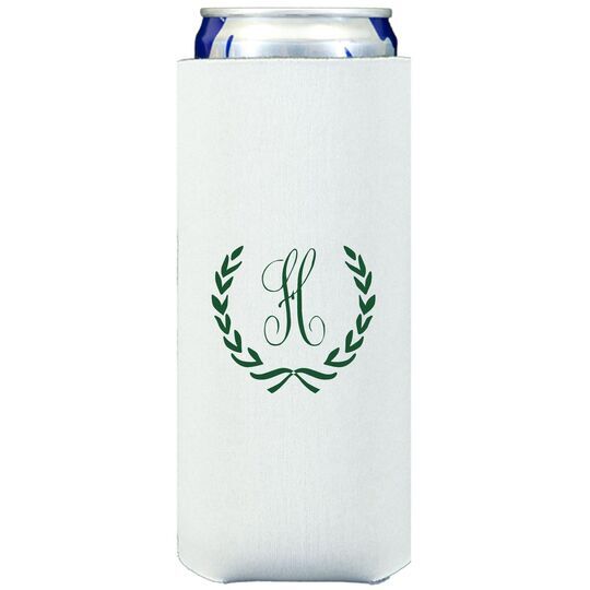Laurel Wreath with Initial Collapsible Slim Huggers