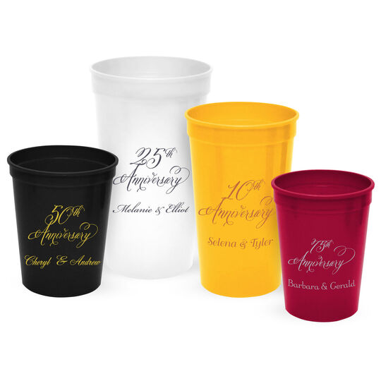 Pick Your Elegant Anniversary Year Stadium Cups