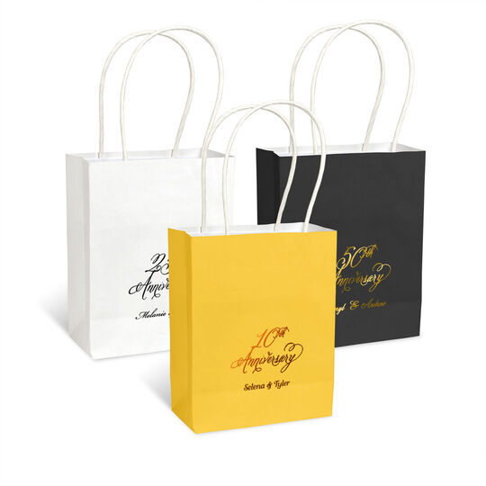 Pick Your Elegant Anniversary Year Mini Twisted Handled Bags