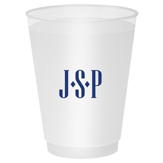 Simple 3 Initials Monogram Shatterproof Cups