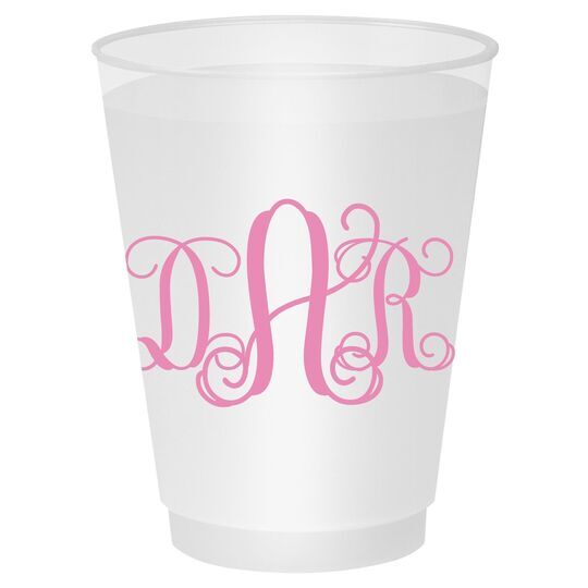 Vine Monogram Shatterproof Cups