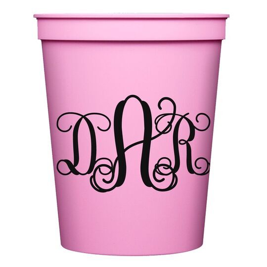 Vine Monogram Stadium Cups