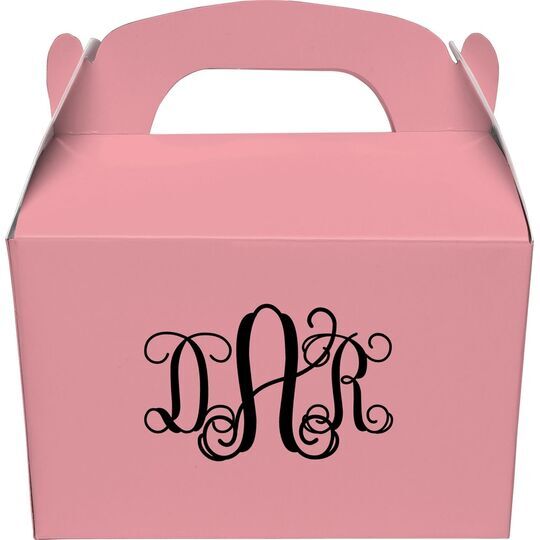 Vine Monogram Gable Favor Boxes
