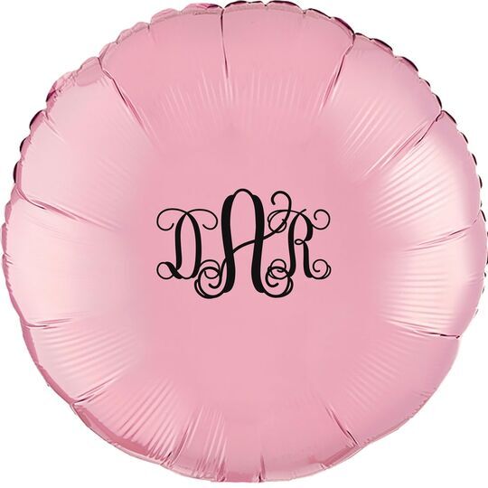 Vine Monogram Mylar Balloons