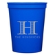 Striped Initial Stadium Cups Image 1 of 3