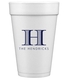 Striped Initial Styrofoam Cups Image 1 of 3