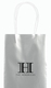 Striped Initial Mini Twisted Handled Bags Image 2 of 3