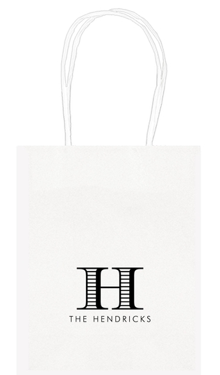 Striped Initial Mini Twisted Handled Bags