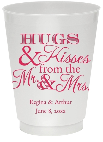 Hugs and Kisses Colored Shatterproof Cups