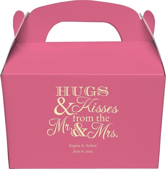 Hugs and Kisses Gable Favor Boxes